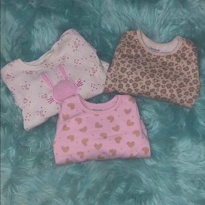 Bundle of 3 baby girl sweatshirts